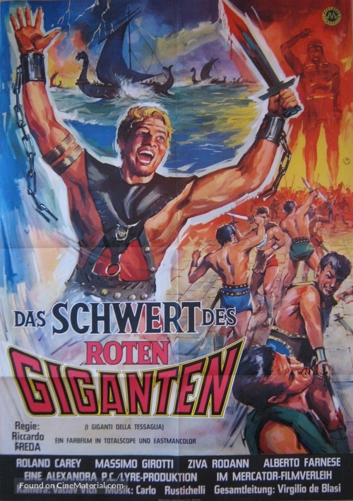 I giganti della Tessaglia - German Movie Poster