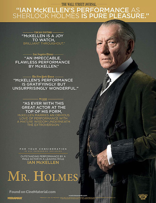 Mr. Holmes - For your consideration movie poster