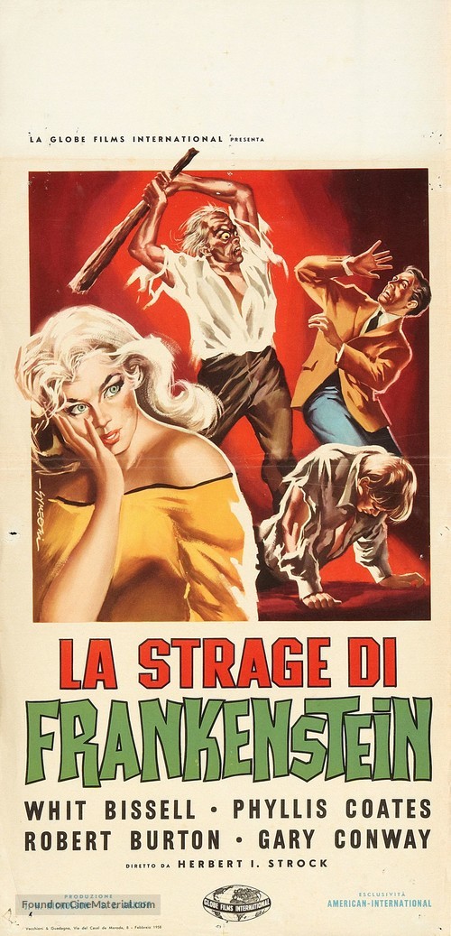 I Was a Teenage Frankenstein - Italian Movie Poster