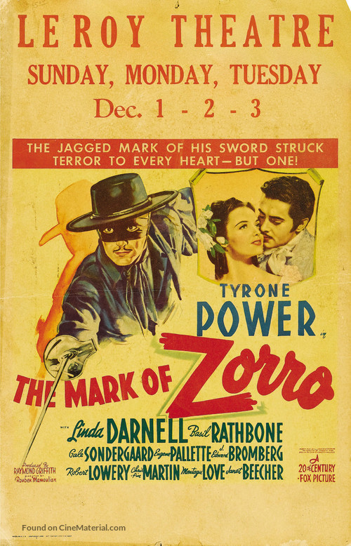 The Mark of Zorro - Movie Poster