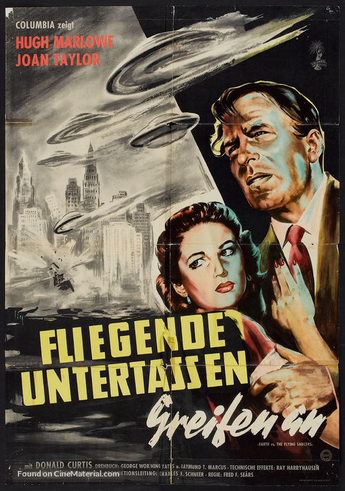 Earth vs. the Flying Saucers - German Movie Poster