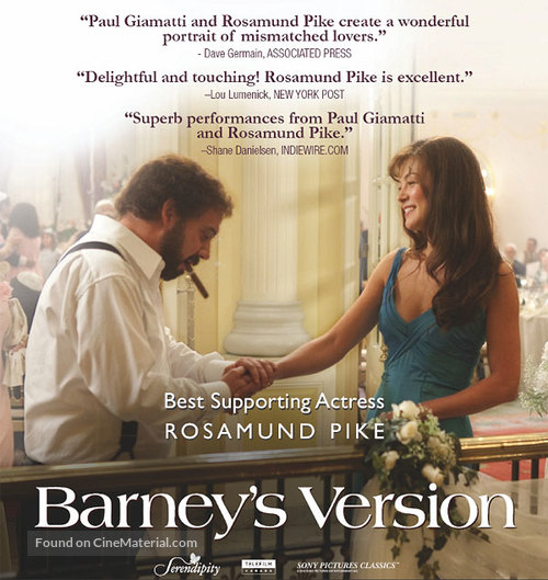 Barney&#039;s Version - For your consideration movie poster