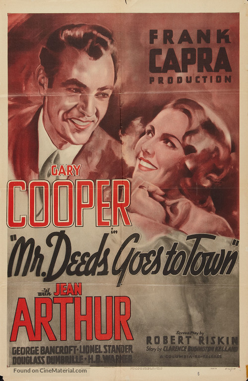 Mr. Deeds Goes to Town - Re-release movie poster