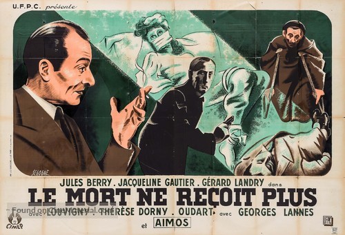 Le mort ne re&ccedil;oit plus - French Movie Poster