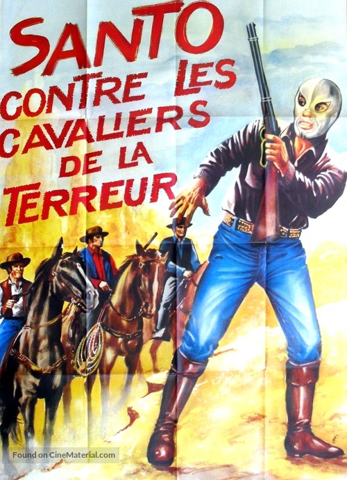 Santo contra los jinetes del terror - French Movie Poster