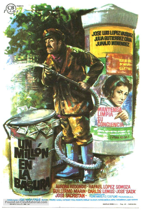 Un mill&oacute;n en la basura - Spanish Movie Poster