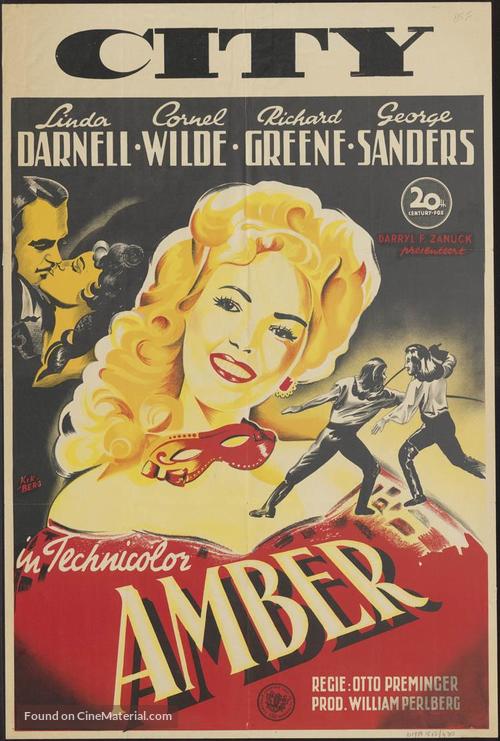 Forever Amber - Dutch Movie Poster