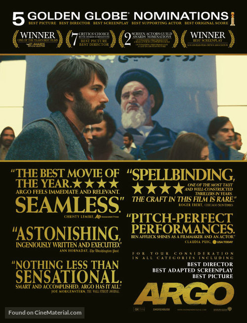 Argo - For your consideration movie poster