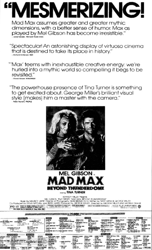 Mad Max Beyond Thunderdome - poster