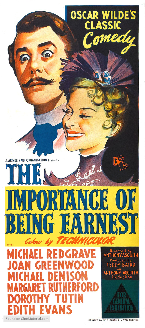 The Importance of Being Earnest - Australian Movie Poster