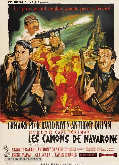 The Guns of Navarone - French Movie Poster