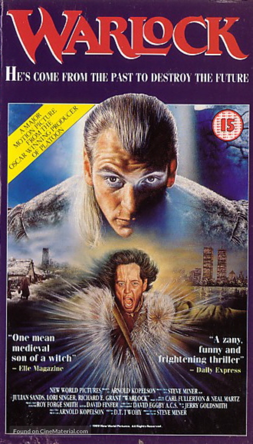 Warlock - British VHS movie cover