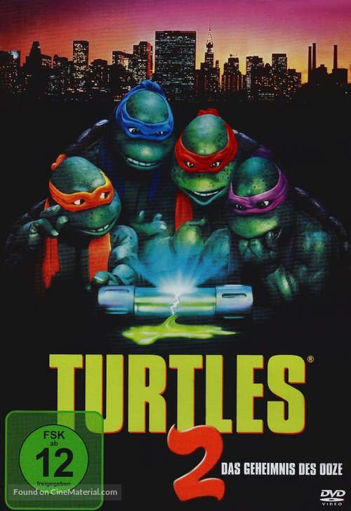 Teenage Mutant Ninja Turtles II: The Secret of the Ooze - German DVD movie cover