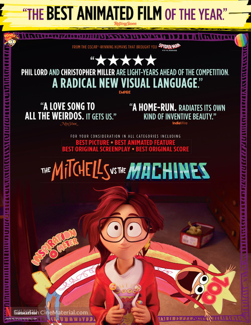 The Mitchells vs. the Machines - For your consideration movie poster