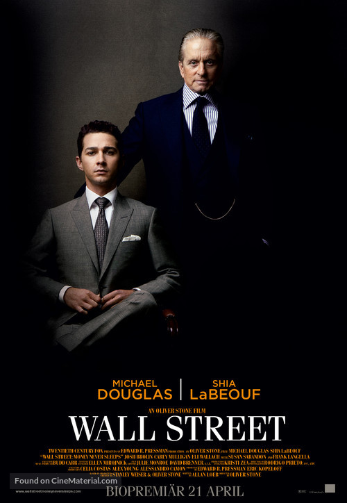 Wall Street: Money Never Sleeps - Swedish Movie Poster