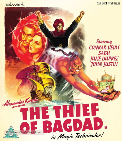The Thief of Bagdad - British Blu-Ray movie cover