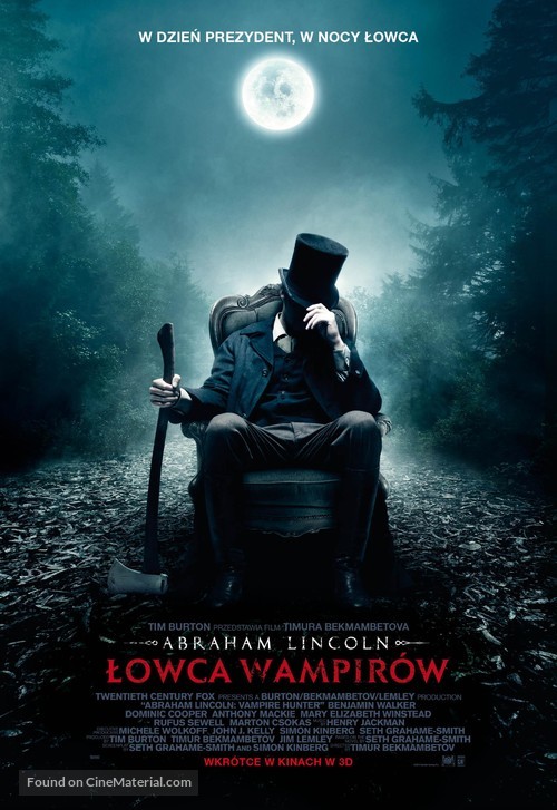 Abraham Lincoln: Vampire Hunter - Polish Movie Poster