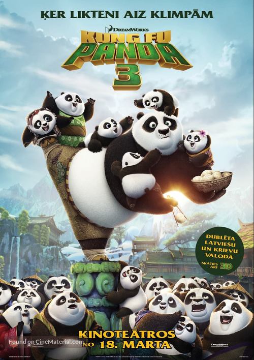 Kung Fu Panda 3 - Latvian Movie Poster