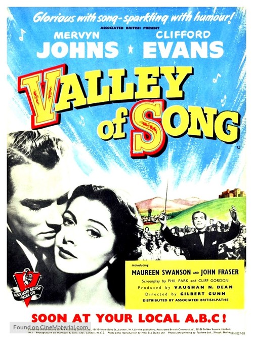 Valley of Song - British Movie Poster