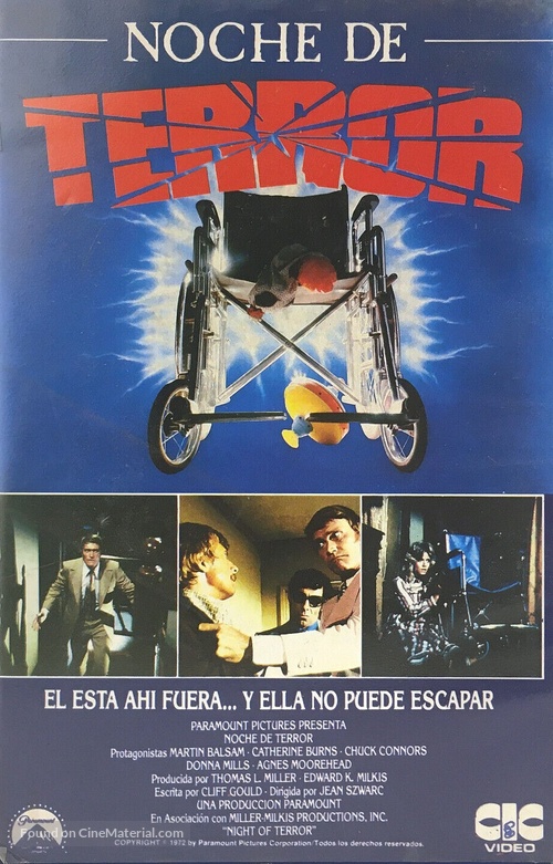 Night of Terror - Spanish VHS movie cover