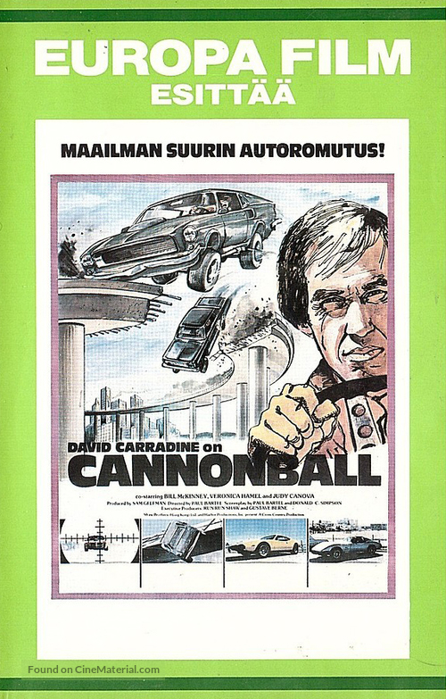 Cannonball! - Finnish VHS movie cover