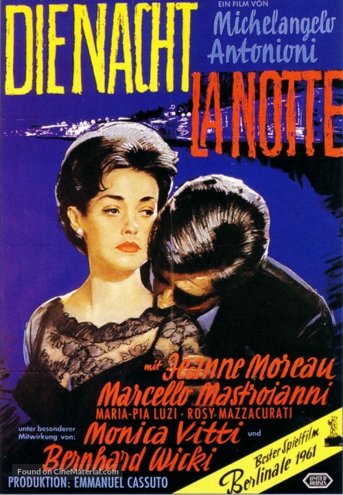 La notte - German Movie Poster