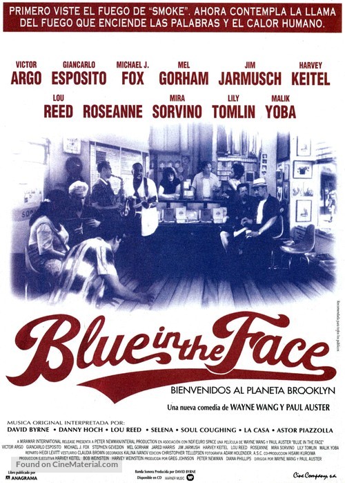 Blue in the Face - Spanish Movie Poster