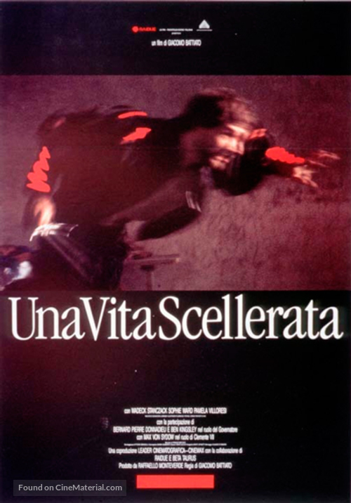 Una vita scellerata - Italian Movie Poster