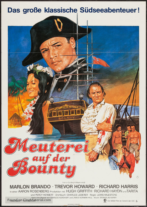 Mutiny on the Bounty - German Movie Poster