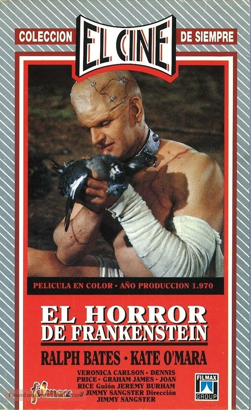 The Horror of Frankenstein - Spanish VHS movie cover