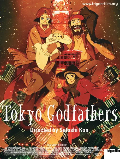 Get Tokyo Godfathers 2003 Movie Poster Desktop Wallpaper Free Wallpaper Tokyo Godfathers 2003 Movie Poster For Android