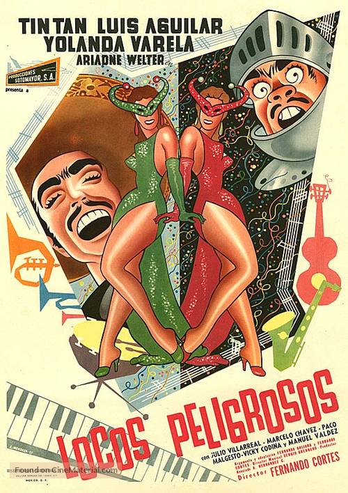 Locos peligrosos - Mexican Movie Poster