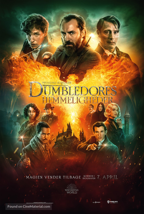 Fantastic Beasts: The Secrets of Dumbledore - Danish Movie Poster