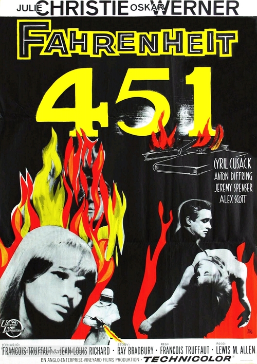 Fahrenheit 451 - Swedish Movie Poster