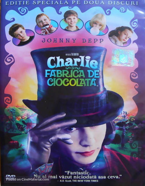 Charlie and the Chocolate Factory - Romanian DVD movie cover