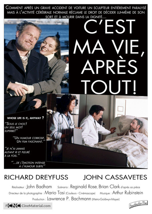 Whose Life Is It Anyway? - French Re-release movie poster