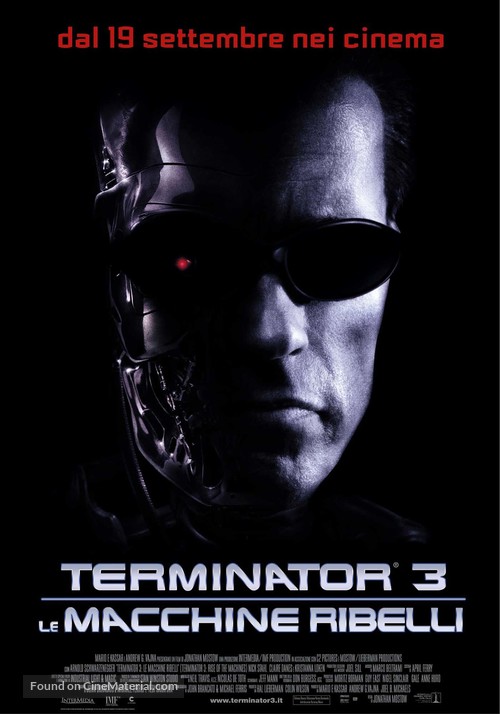 Terminator 3: Rise of the Machines - Italian Movie Poster