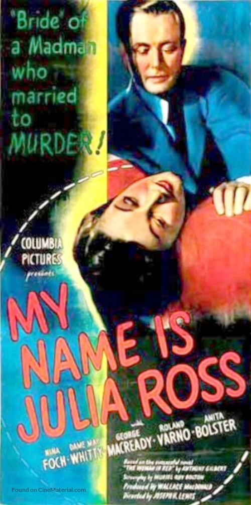 My Name Is Julia Ross - Theatrical movie poster