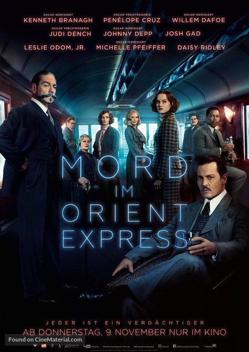 Murder on the Orient Express - German Movie Poster