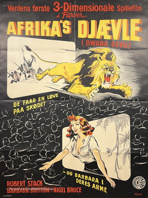 Bwana Devil - Danish Movie Poster