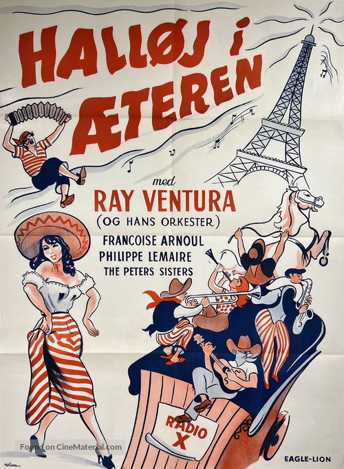 Nous irons &agrave; Paris - Danish Movie Poster