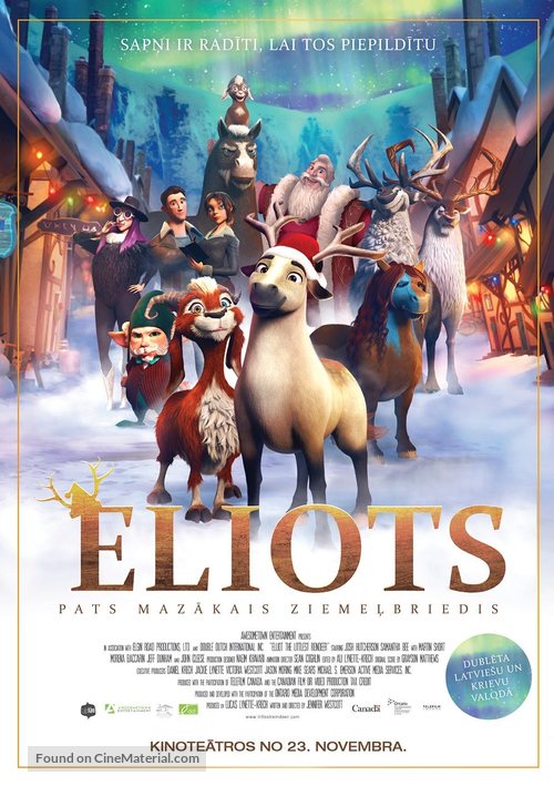Elliot the Littlest Reindeer - Latvian Movie Poster