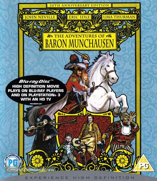 The Adventures of Baron Munchausen - British Blu-Ray movie cover