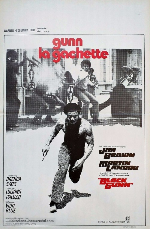 Black Gunn - Belgian Movie Poster