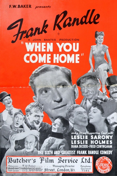 When You Come Home - British poster