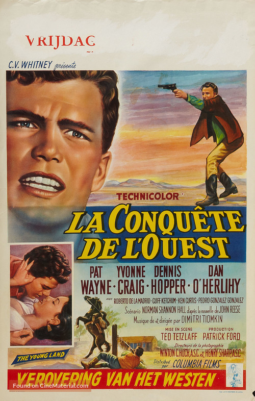 The Young Land - Belgian Movie Poster
