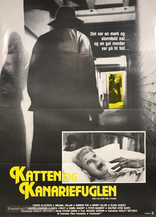 The Cat and the Canary - Danish Movie Poster