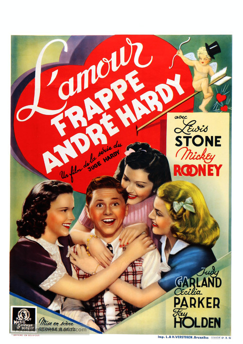Love Finds Andy Hardy - Belgian Movie Poster