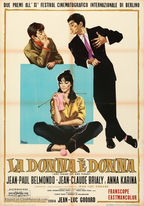 Une femme est une femme - Italian Movie Poster