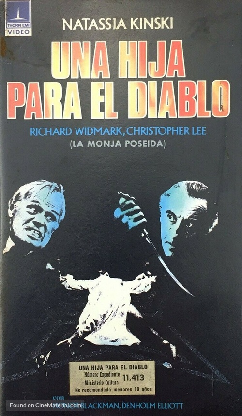 To the Devil a Daughter - Spanish VHS movie cover